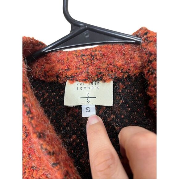 Kathleen Sommers Mohair Wool Blend Spice Orange Cardigan‎ Sweater Small - Picture 6 of 9